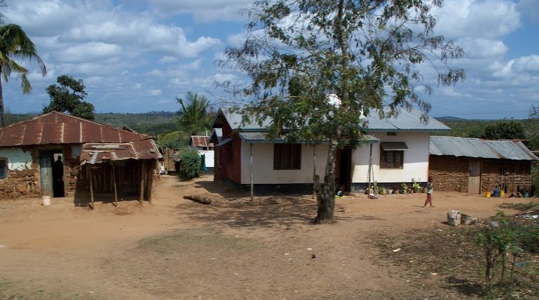 A rural village in Tanzania.