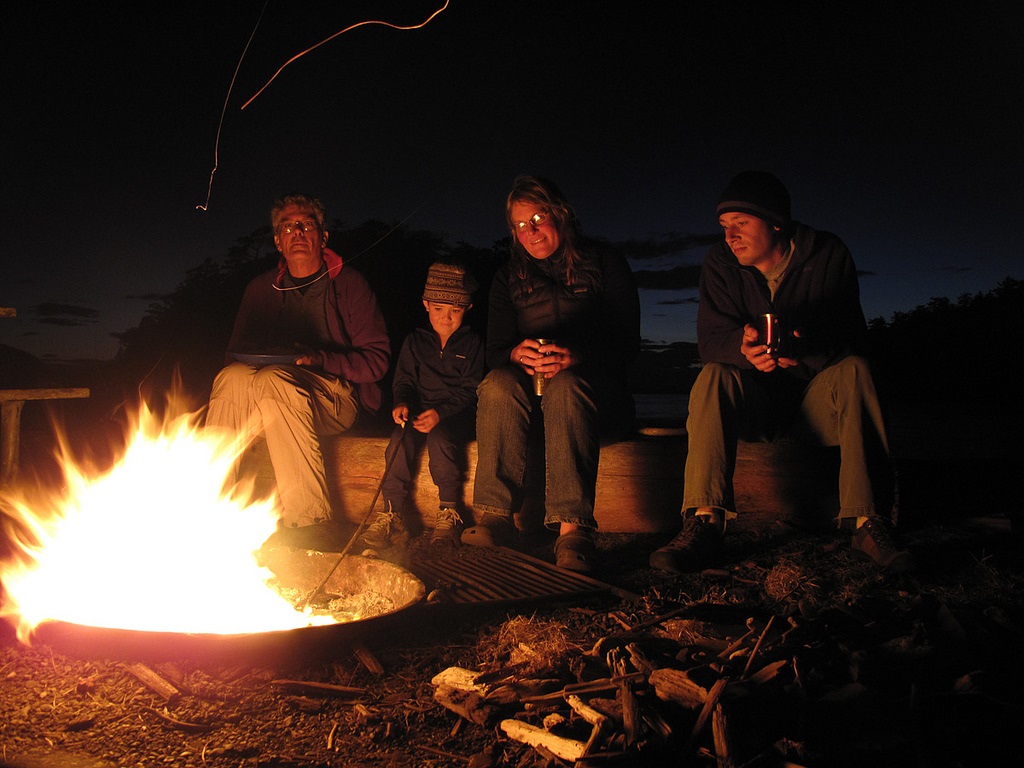 Sitting around the campfire! 
